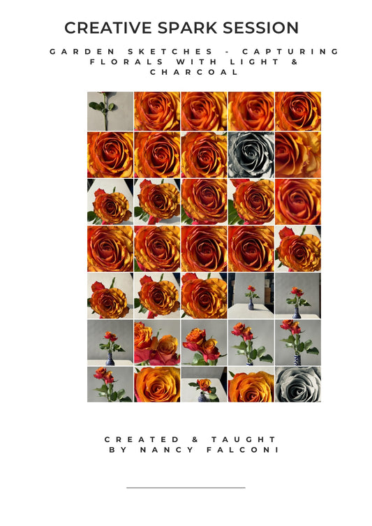 Garden Sketches - Capturing Florals with Charcoal & Light