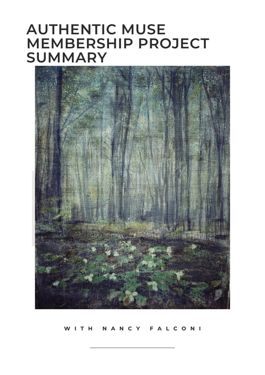 Mixed Media Trillium Forest:  Colour Transfer & Watercolour Techniques