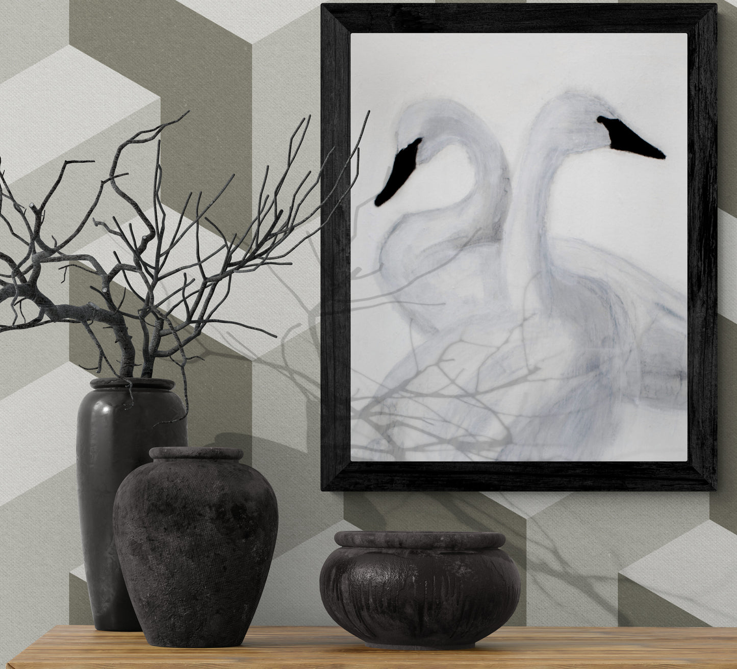 Printable Art by Nancy Falconi - Swan Collection III